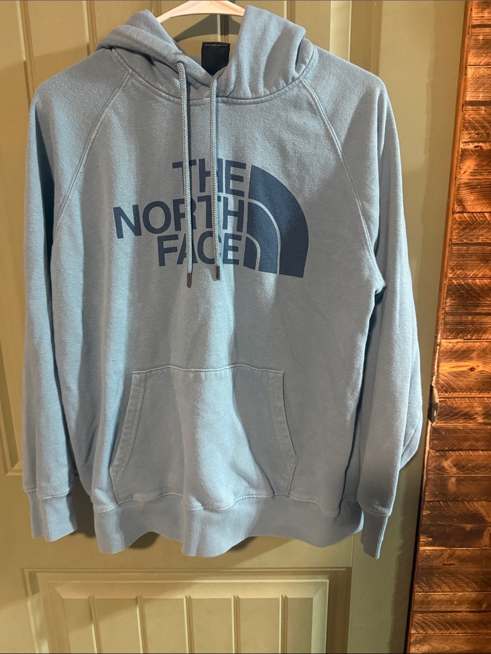 The North Face Light Blue Logo Pullover Hoodie